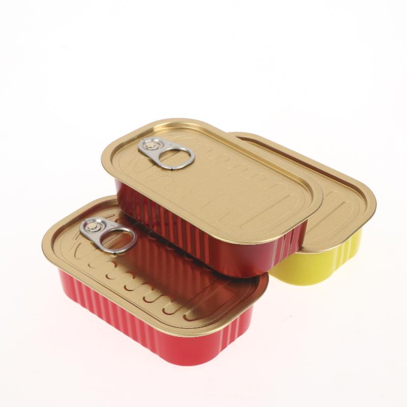 Food Storage Metal Box - 2 stuks metalen rechthoekige lege mini-blikken