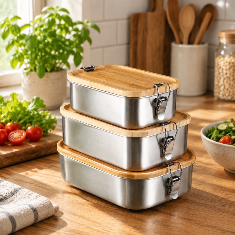 Food Storage Stainless Steel Containers - Duurzame lunchbox van roestvrij staal 304