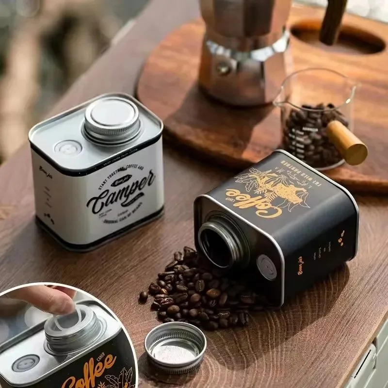 Food Storage Metal Box - Koffiebonen verzegelde blikken buiten kamperen ijzeren