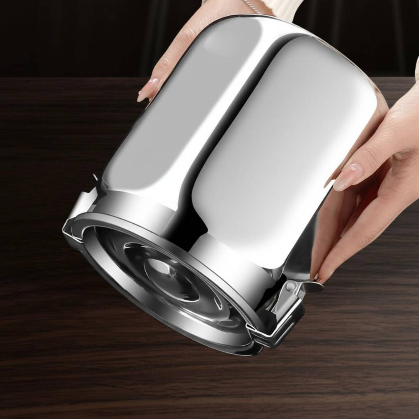 Food Storage Stainless Steel Containers - Luchtdicht RVS-busje Zilverkleurige RVS-bewaarbus Droge voedselbewaarcontainer