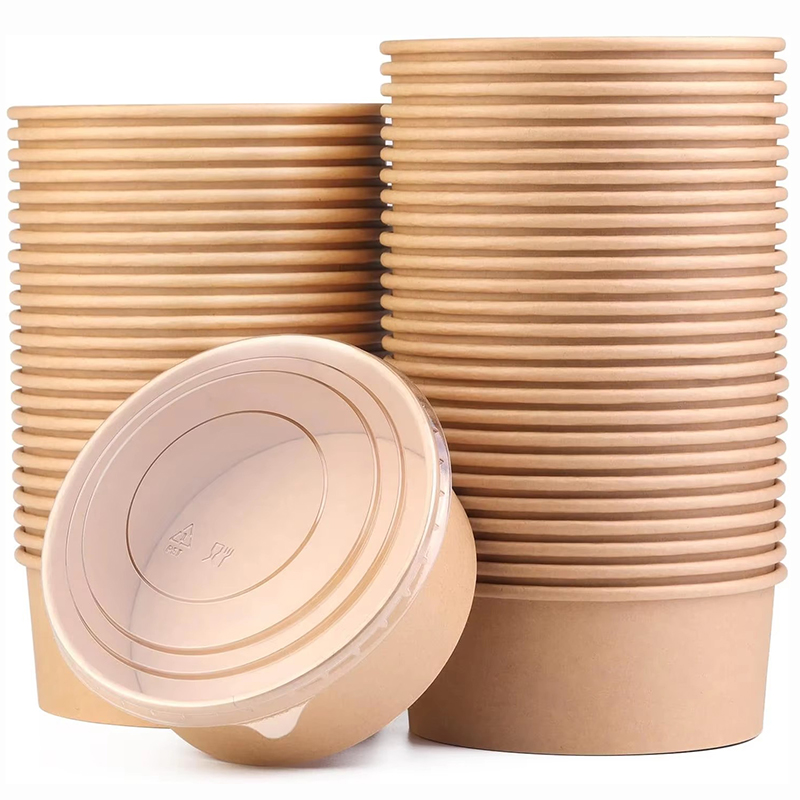 Food Storage Hot Box - 15 stuks Kraftpapierkommen, fruitsaladebox, wegwerpcontainers voor
