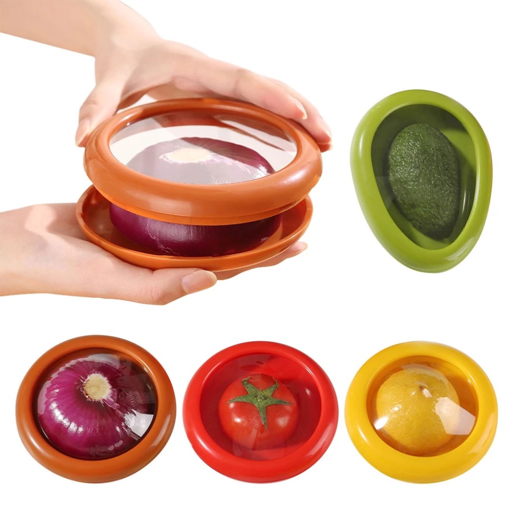 Food Storage Box Plastic - Transparante avocado-vershouddoos, bewaardoos voor uien, tomaten,
