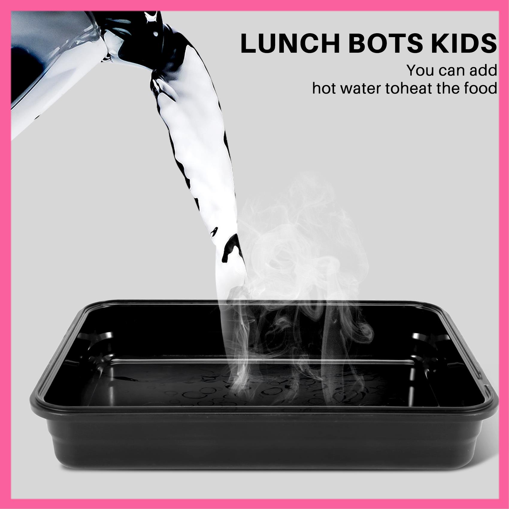 Food Storage Hot Box - HOT-Lunch Bento Box Geïsoleerde Roestvrijstalen Vierkante