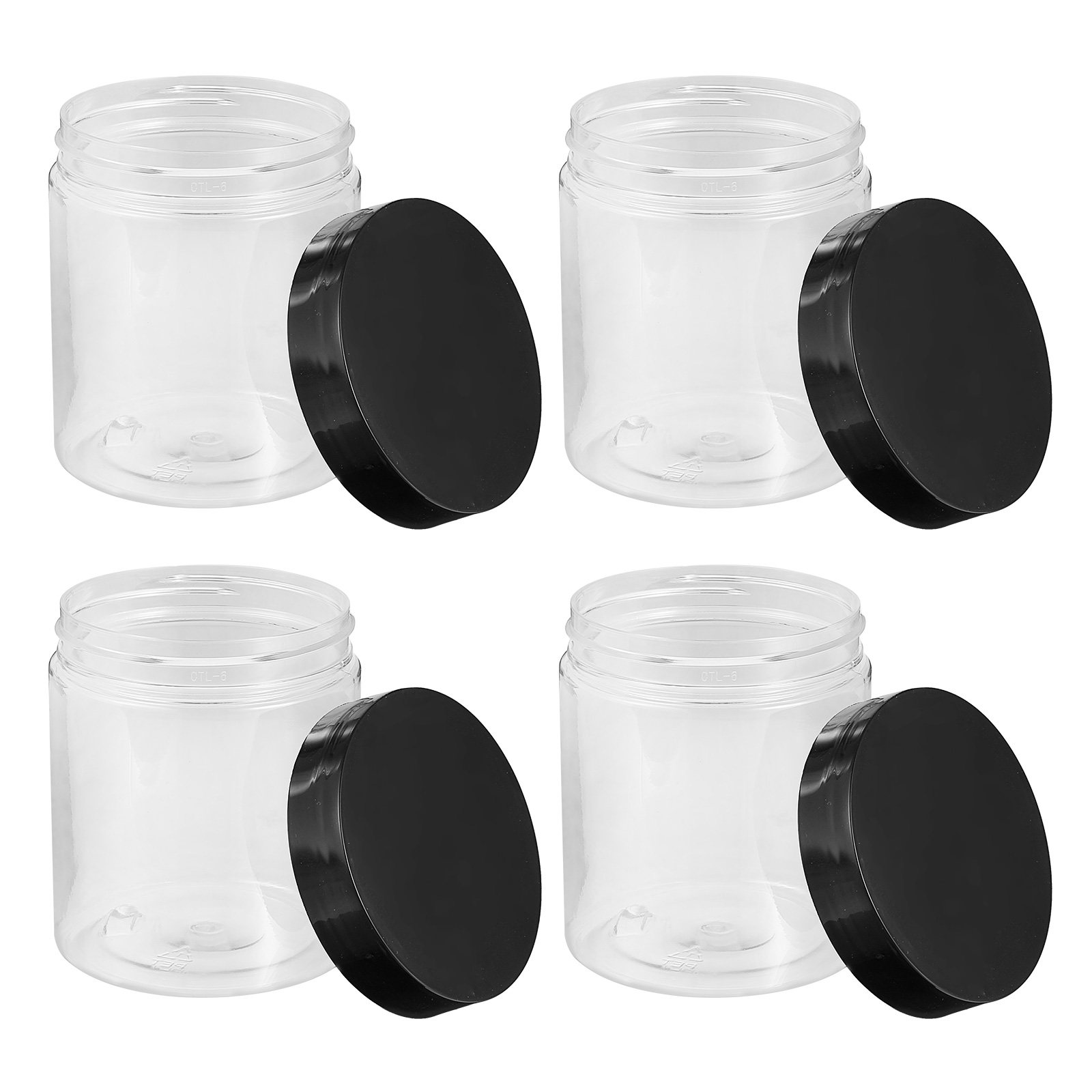 Food Storage Jars Plastic - 12 stuks doorzichtige plastic opbergpotten, verzegelde