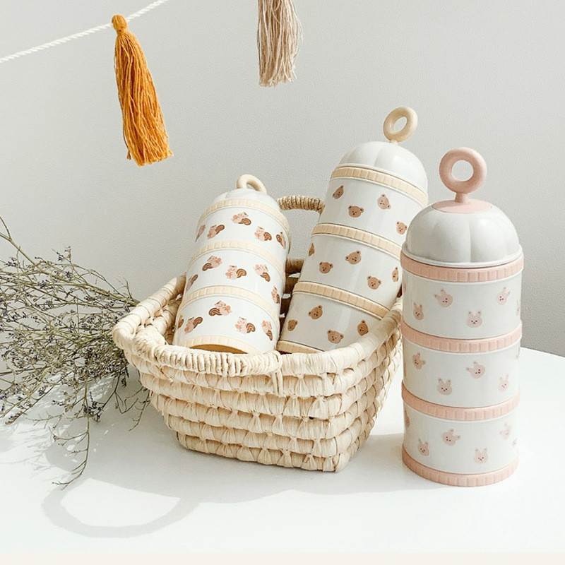 Food Storage Dispenser - Schattige beer melkpoeder doos babyvoeding accessoires