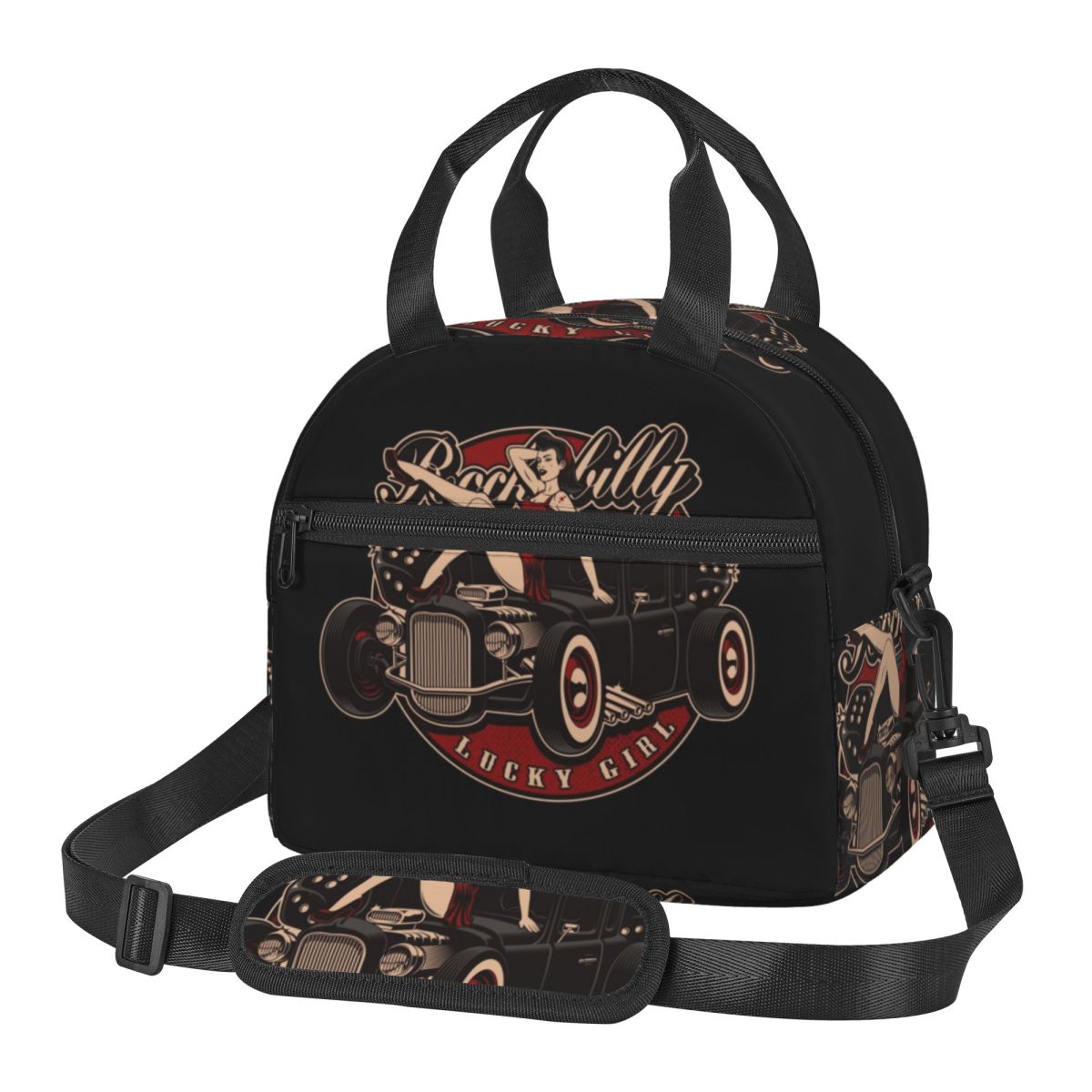 Food Storage Hot Box - Rockabilly Hot Rod Pin Up geïsoleerde