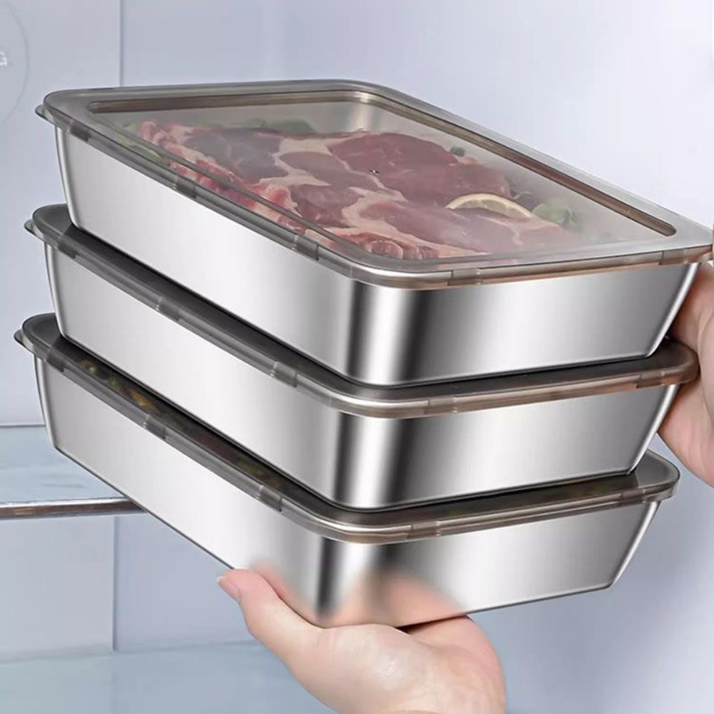 Food Storage Stainless Steel Containers - Serveerschaal van roestvrij staal van voedingskwaliteit