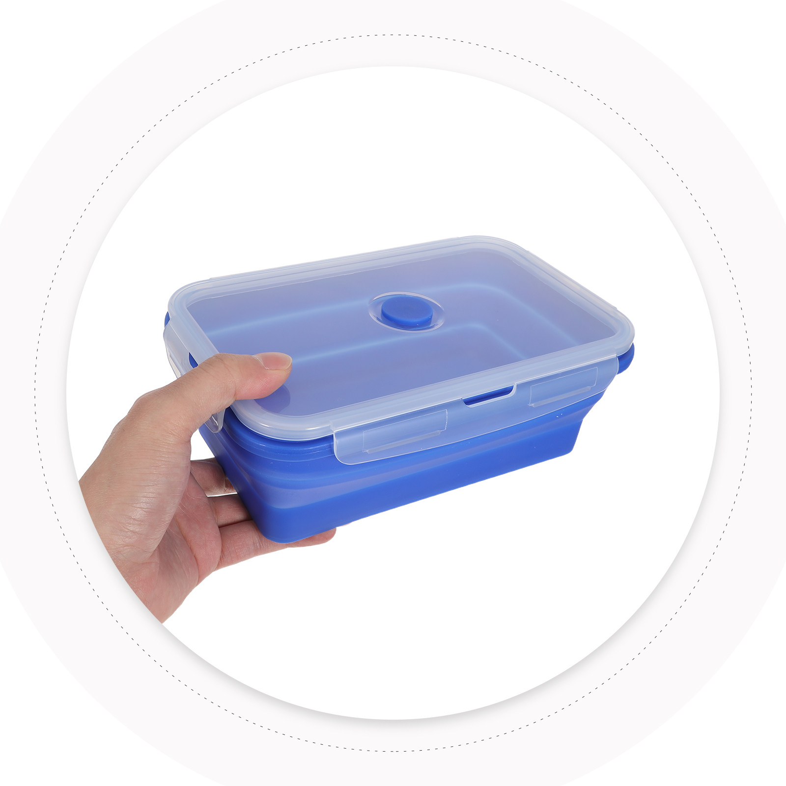 Food Storage Lunch Box - 4-delige set opvouwbare siliconen lunchboxen, geschikt
