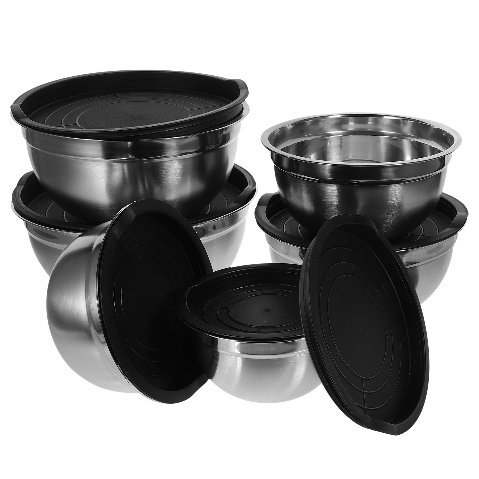 Food Storage Stainless Steel Containers - 1 set stapelbare, in elkaar te