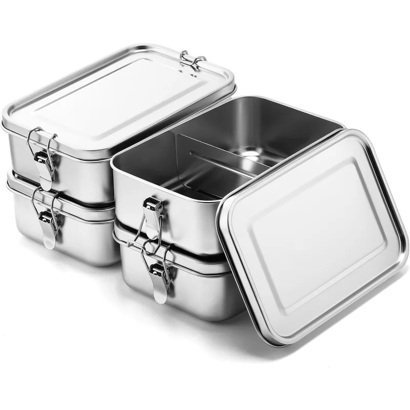 Food Storage Metal Box - 304 roestvrij staal 1200/2400 ml lunchbox