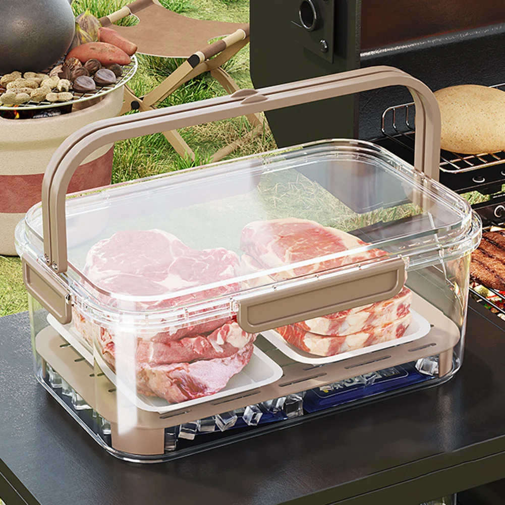 Food Storage Box Plastic - Draagbare voedselopslagcontainer Luchtdichte frisheidsdoos met grote