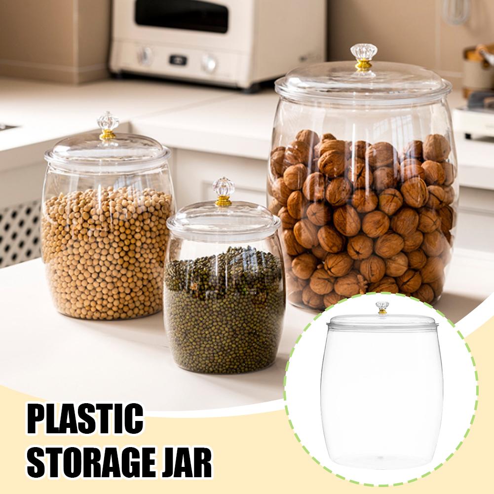 Food Storage Jars Plastic - Grote transparante plastic afgesloten pot met