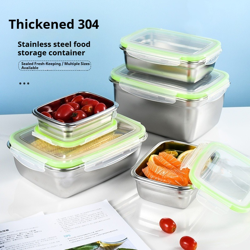 Food Storage Metal Box - Lunchbox-set van 304 roestvrij staal met