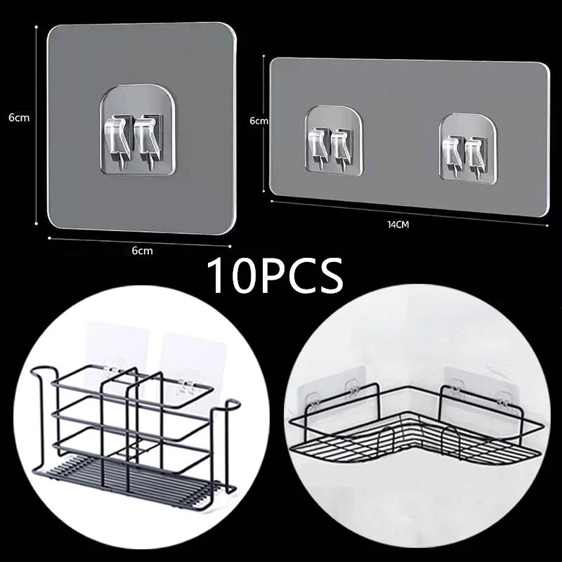 Food Storage Shelving - 10Pcs Transparant Opknoping Plank Haken Muur