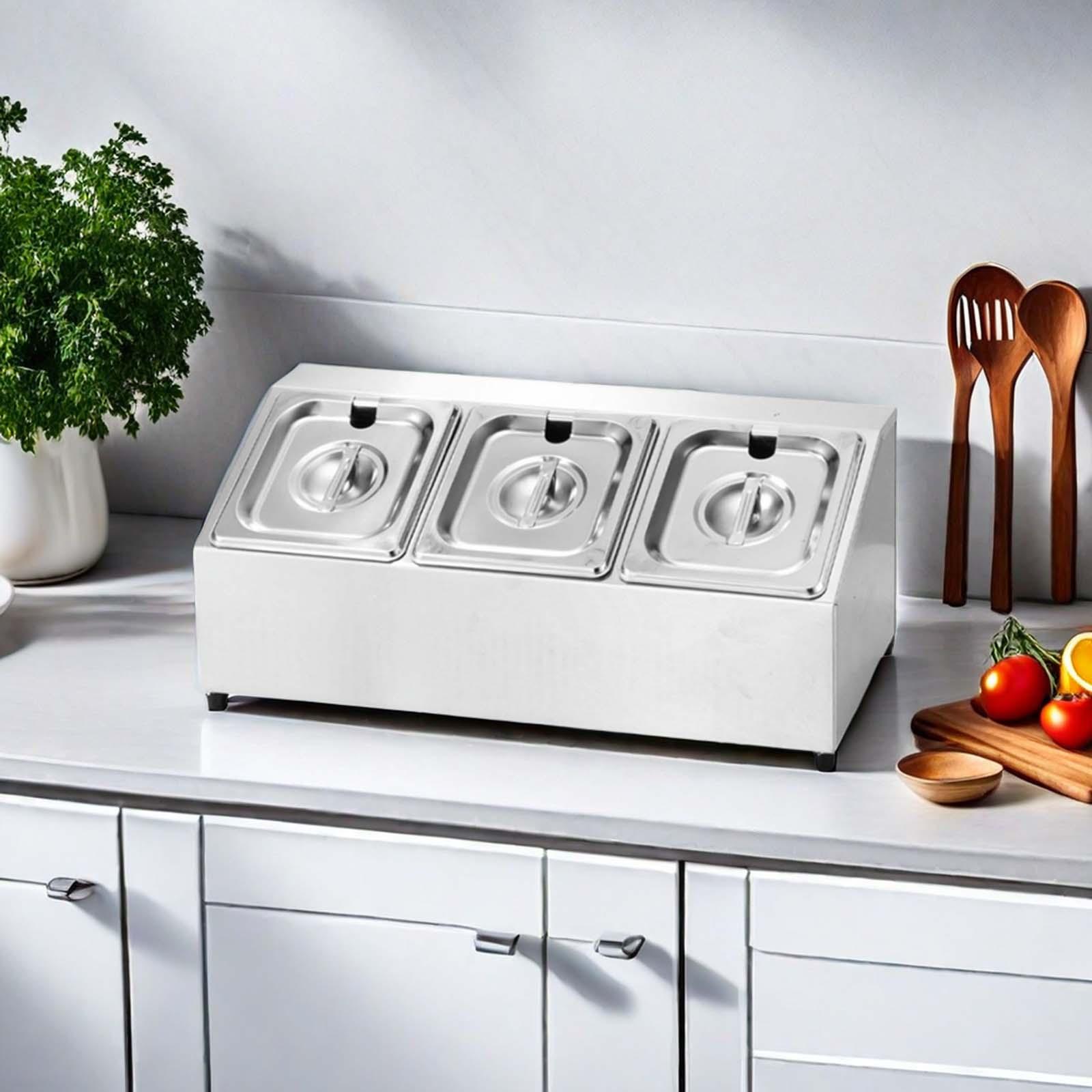Commerciële sausbak met deksel - Food Storage Hot Box recensie en prijs