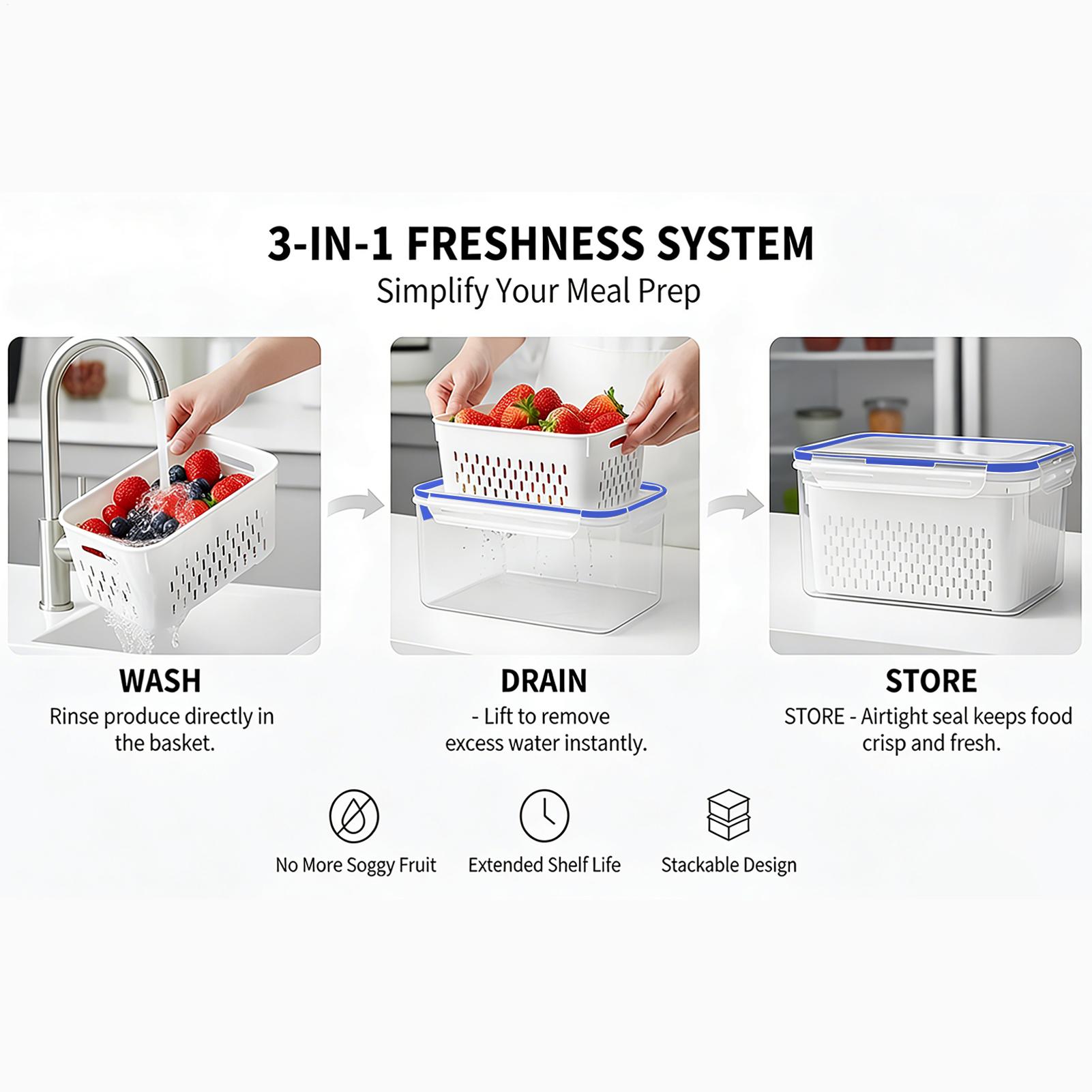 4-in-1 voedselbewaarcontainer  - Food Storage Vegetables recensie en prijs