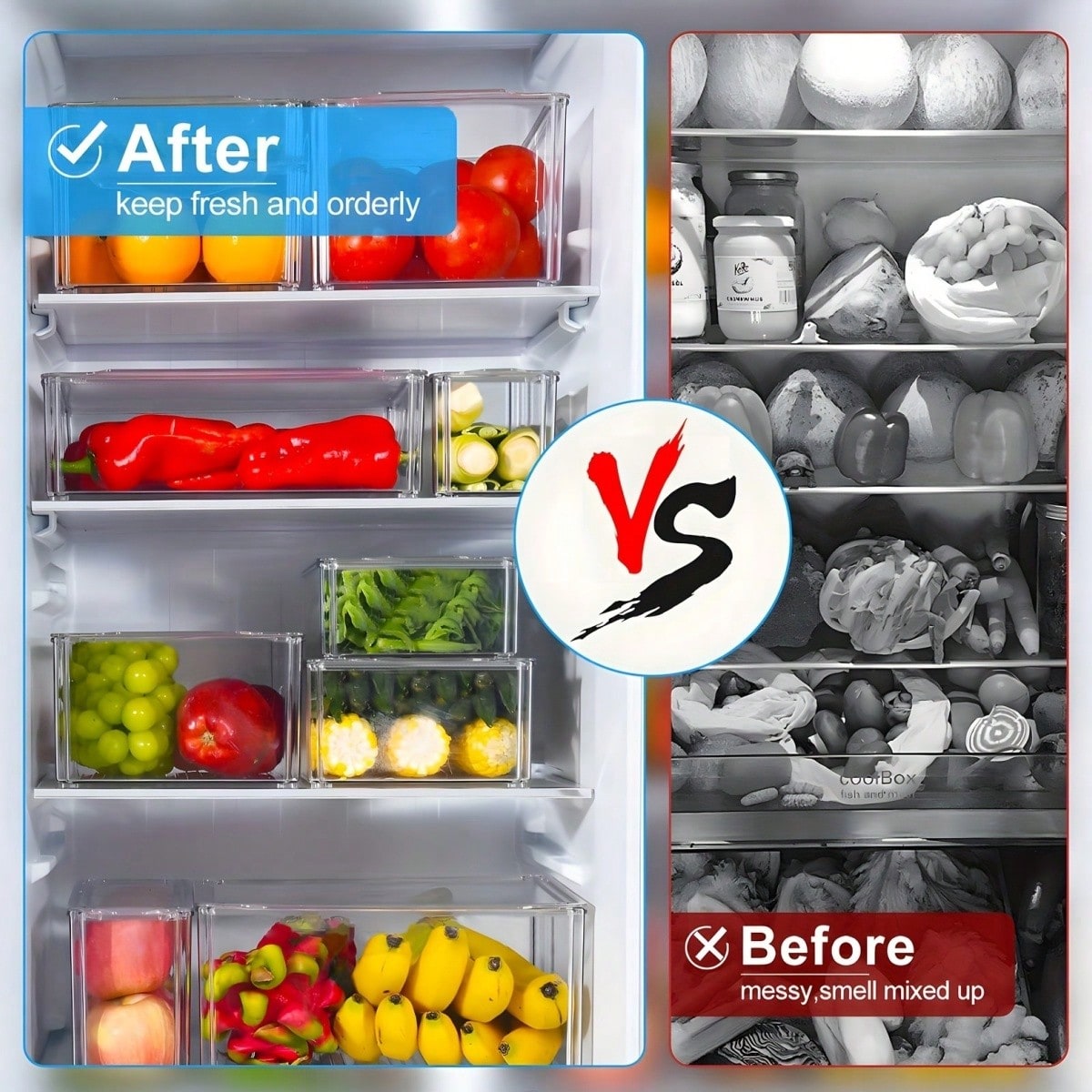 7/14-delige stapelbare koelkas - Food Storage Vegetables recensie en prijs