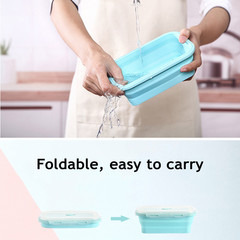 Inklapbare siliconen voedselop - Food Storage Lunch Box recensie en prijs