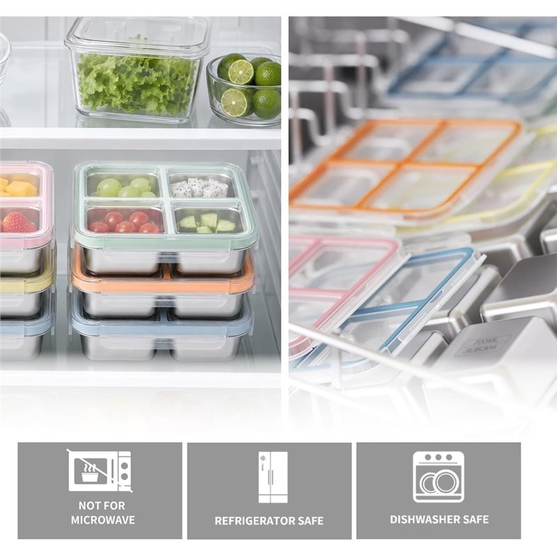 GIGI 4-pack roestvrijstalen sn - Food Storage Metal Box recensie en prijs