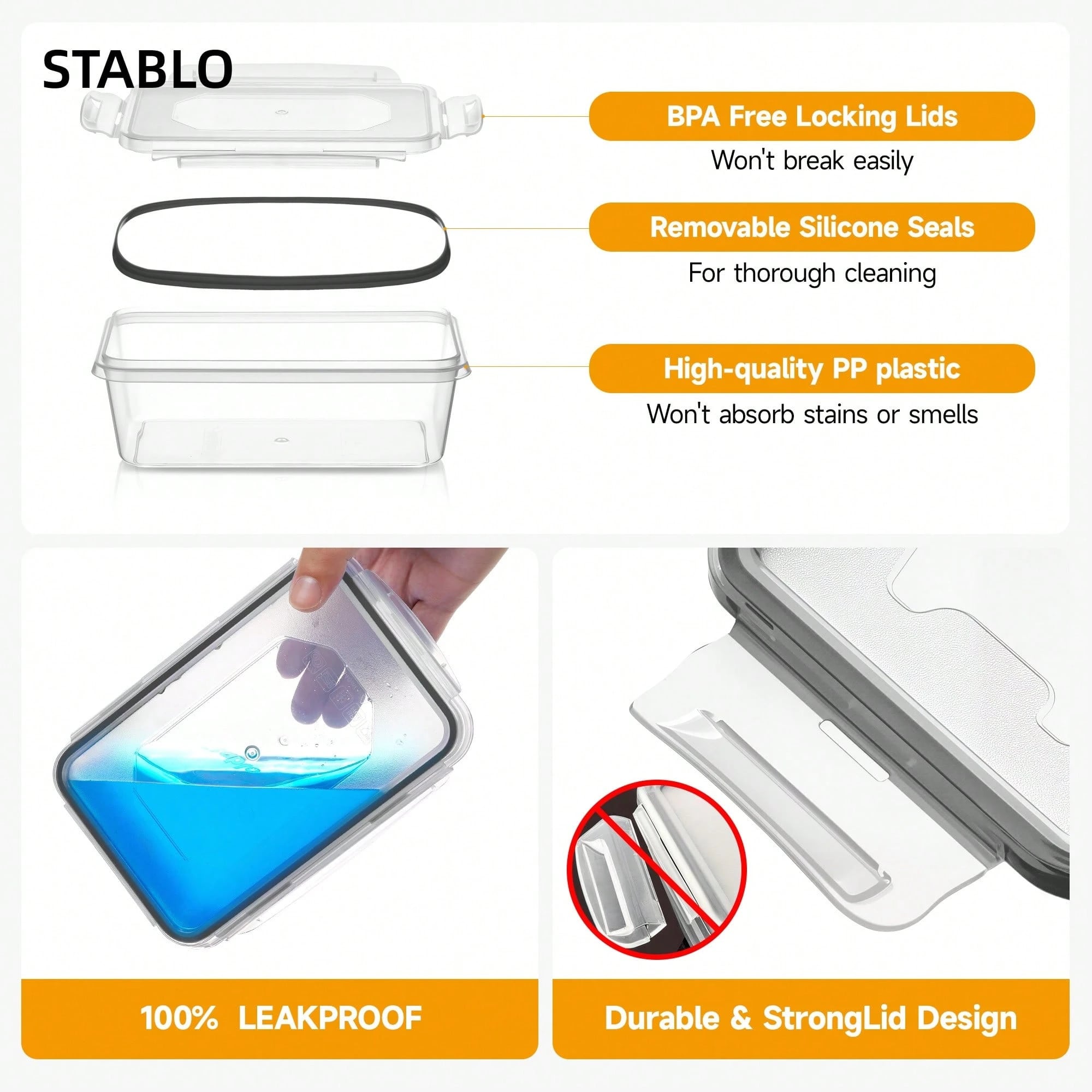 12 plastic verzegelde voedselb - Food Storage Lunch Box recensie en prijs