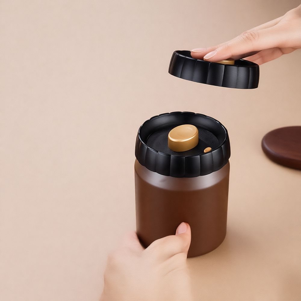 Vacuüm verzegelde koffiebonen  - Food Storage Stainless Steel Containers recensie en prijs