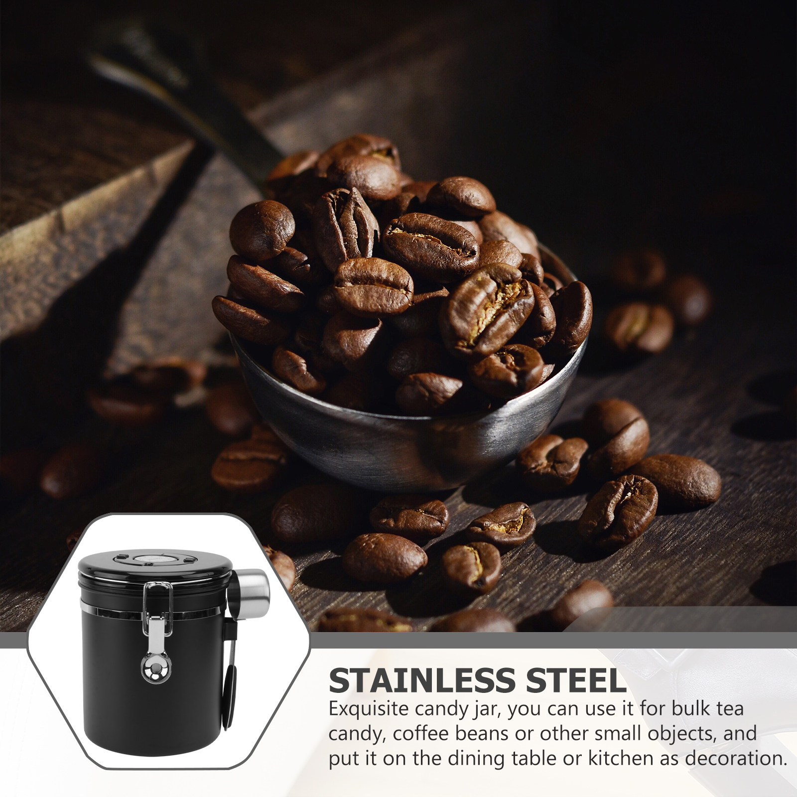 1 Stuks Koffiebonen Afgesloten - Food Storage Stainless Steel Containers recensie en prijs