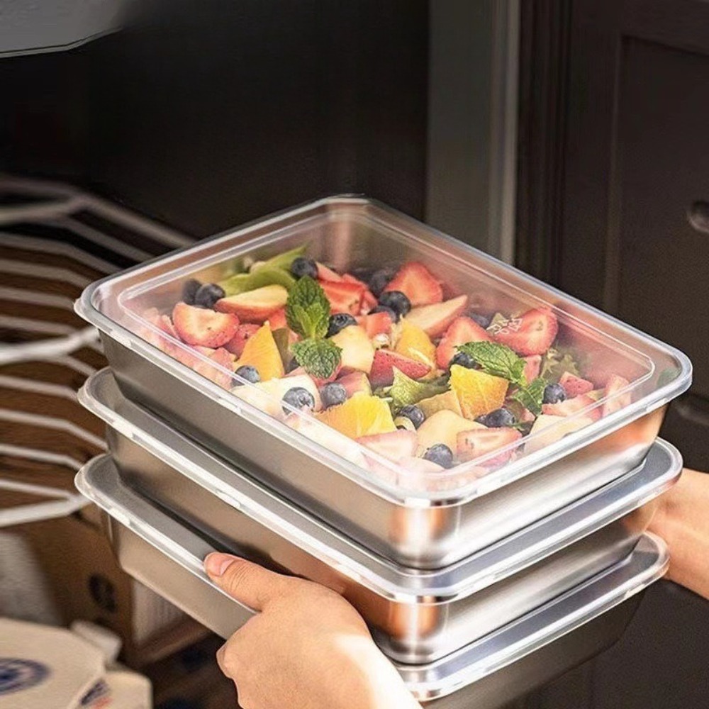 Serveerschaal van roestvrij st - Food Storage Stainless Steel Containers recensie en prijs