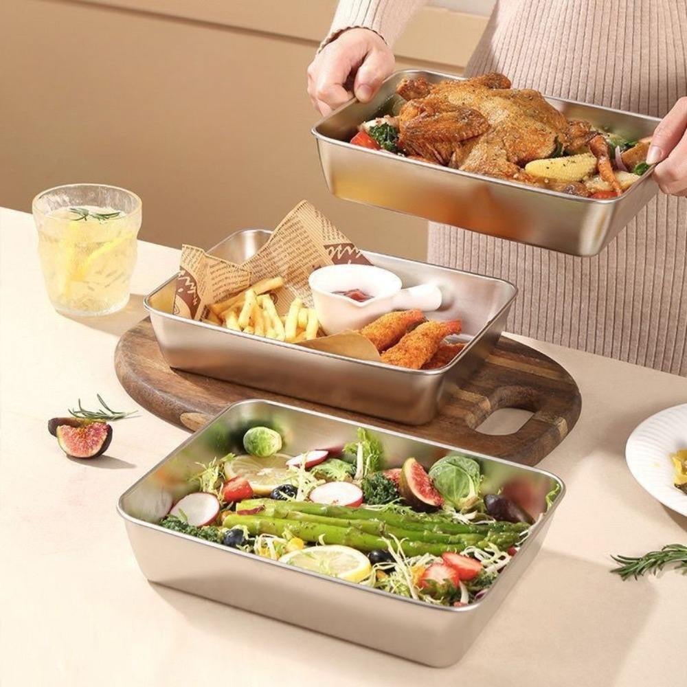 Serveerschaal van roestvrij st - Food Storage Stainless Steel Containers recensie en prijs