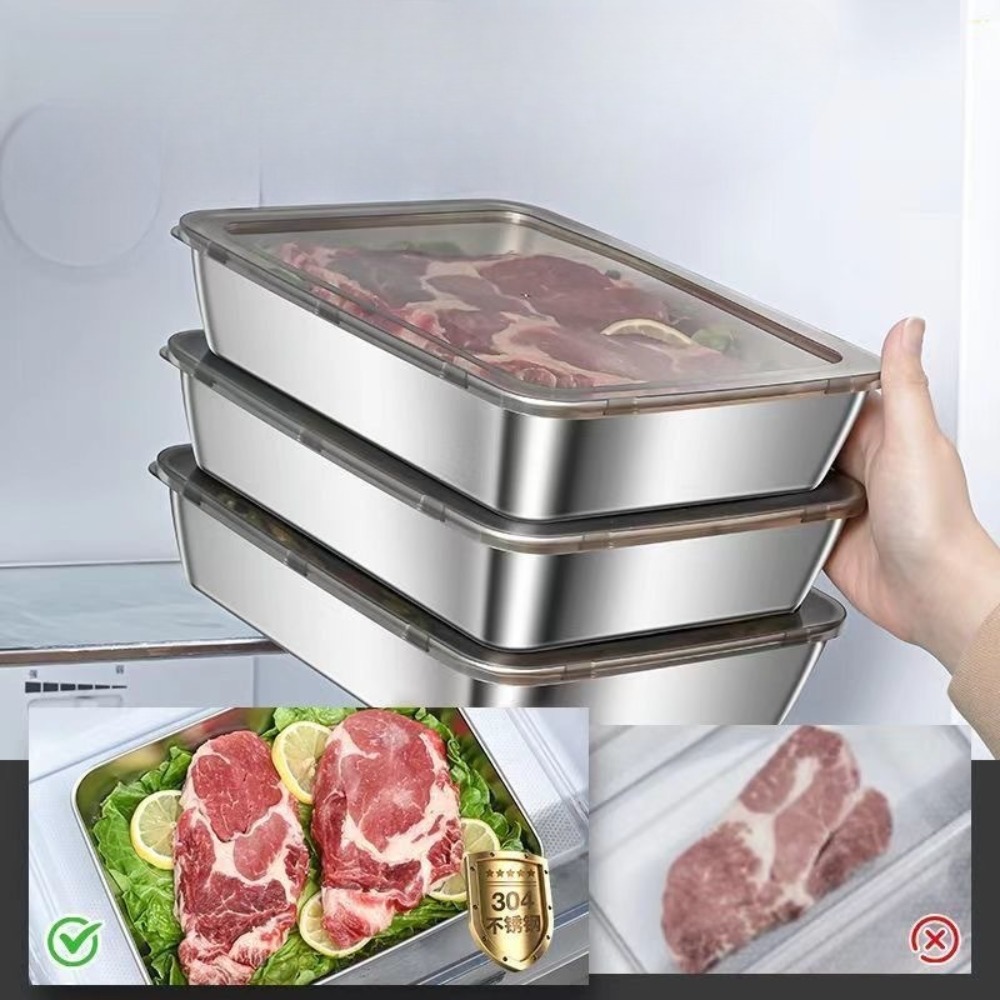 Serveerschaal van roestvrij st - Food Storage Stainless Steel Containers recensie en prijs