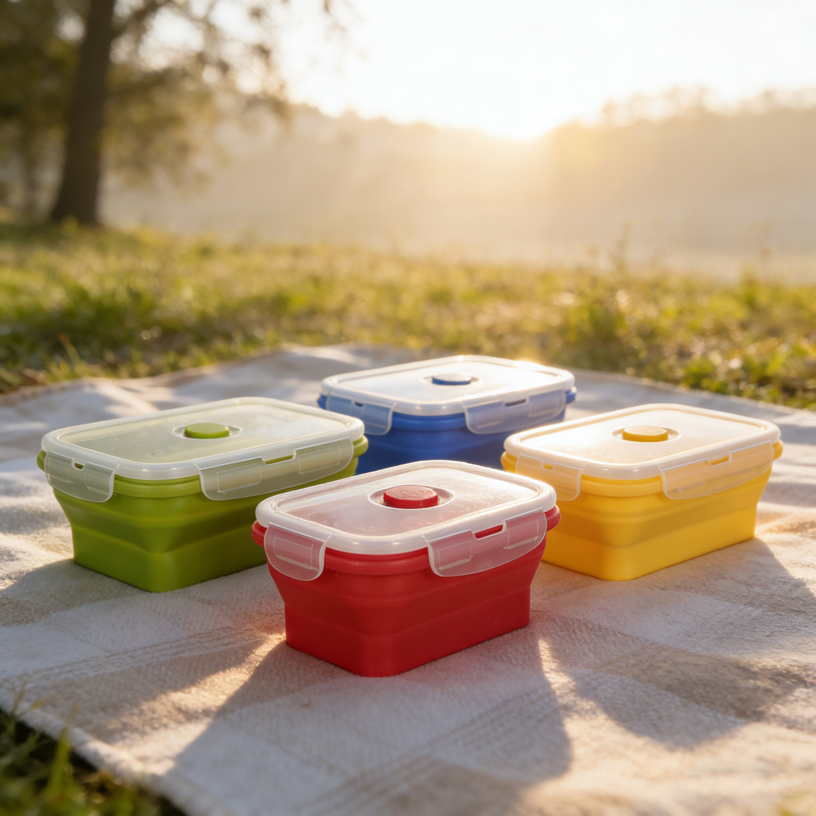 4-delige set opvouwbare silico - Food Storage Lunch Box recensie en prijs