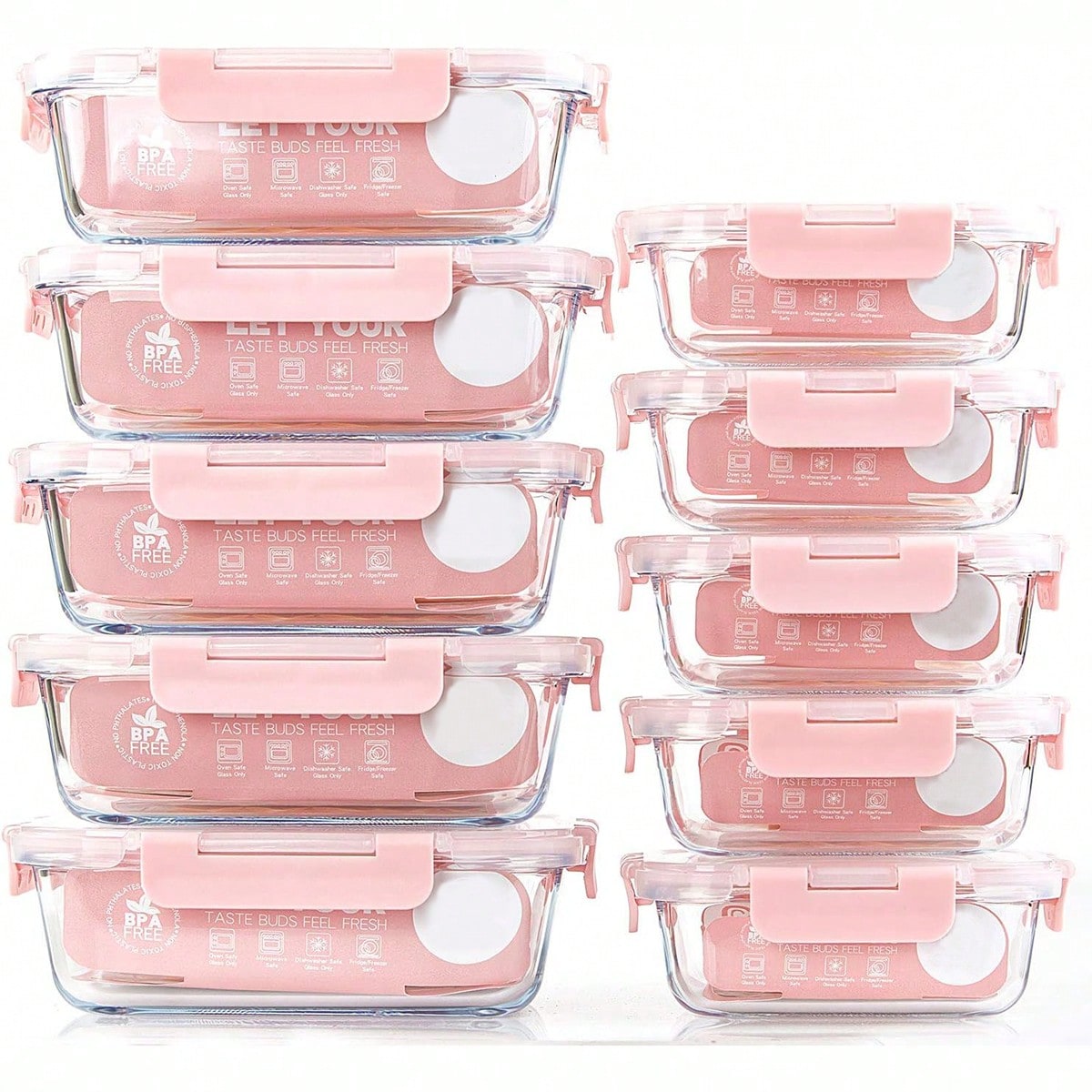 10-delige glazen voorraaddozen - Food Storage Containers Glass recensie en prijs