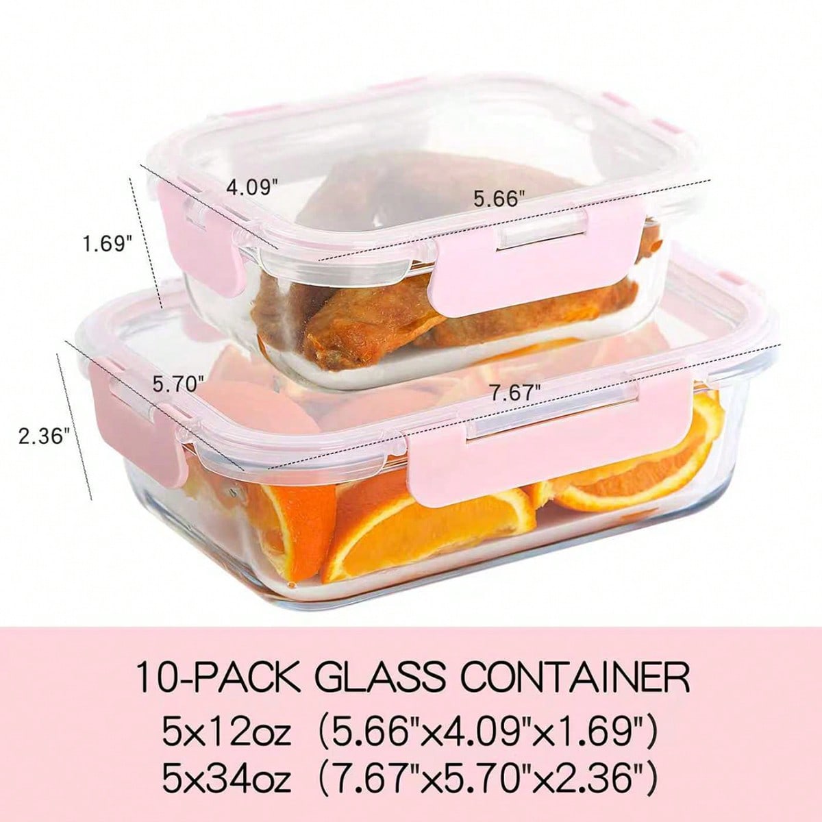 10-delige set glazen voedselvo - Food Storage Containers Glass recensie en prijs