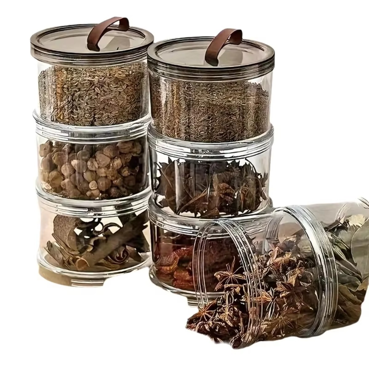 3-laags ronde handzame kruiden - Food Storage Jars Plastic recensie en prijs