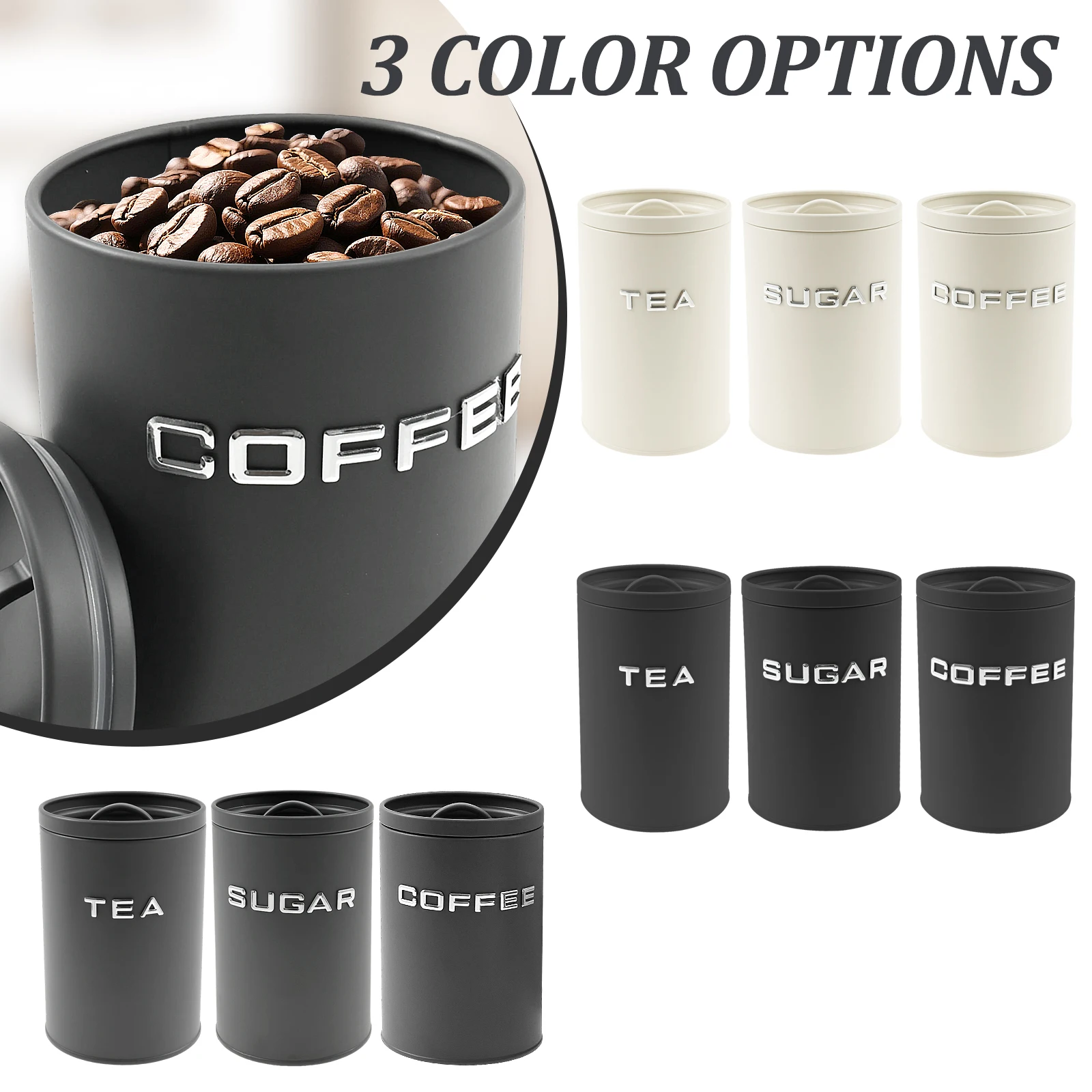 3-delige thee koffie suikerbus - Food Storage Metal Box recensie en prijs