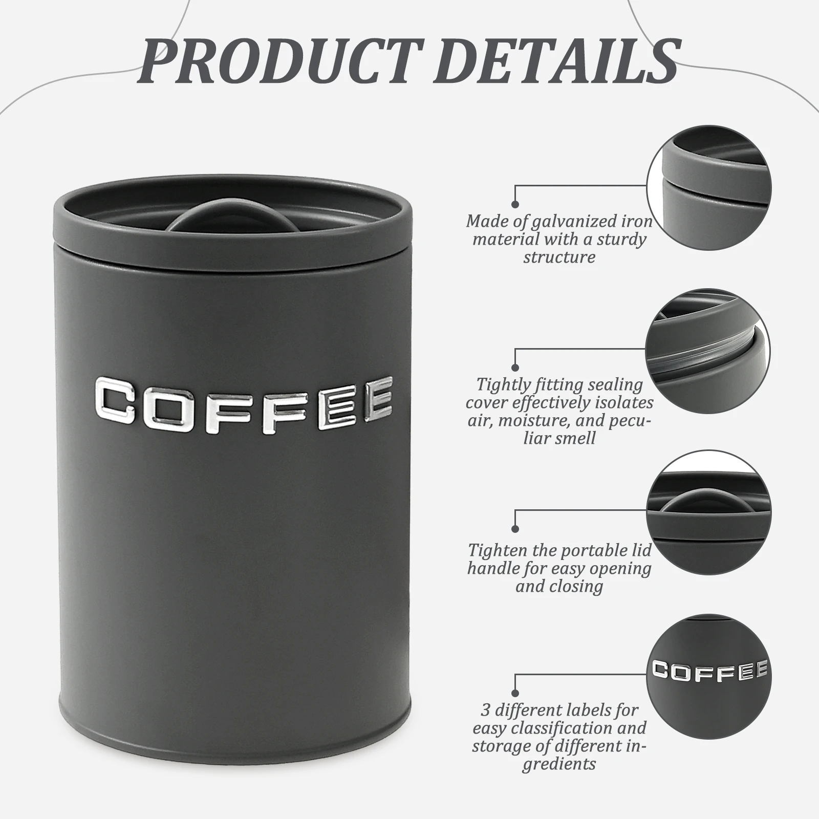 3-delige thee koffie suikerbus - Food Storage Metal Box recensie en prijs