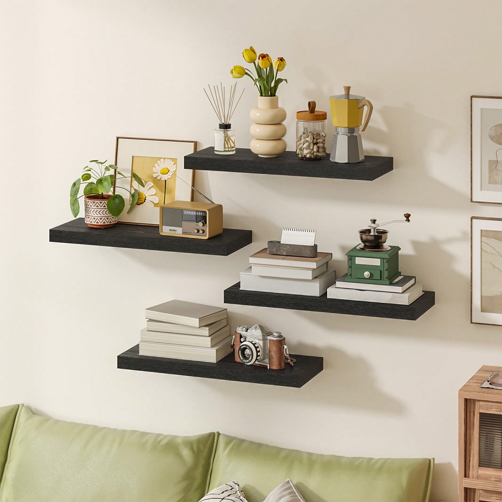 4-delige set zwevende planken, - Food Storage Shelving recensie en prijs